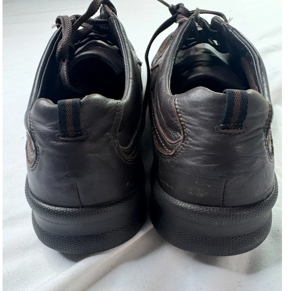 SAS S-Motion Technology Mens 11.5 WW Choc Brown Leather Lace Up Walking Shoes US